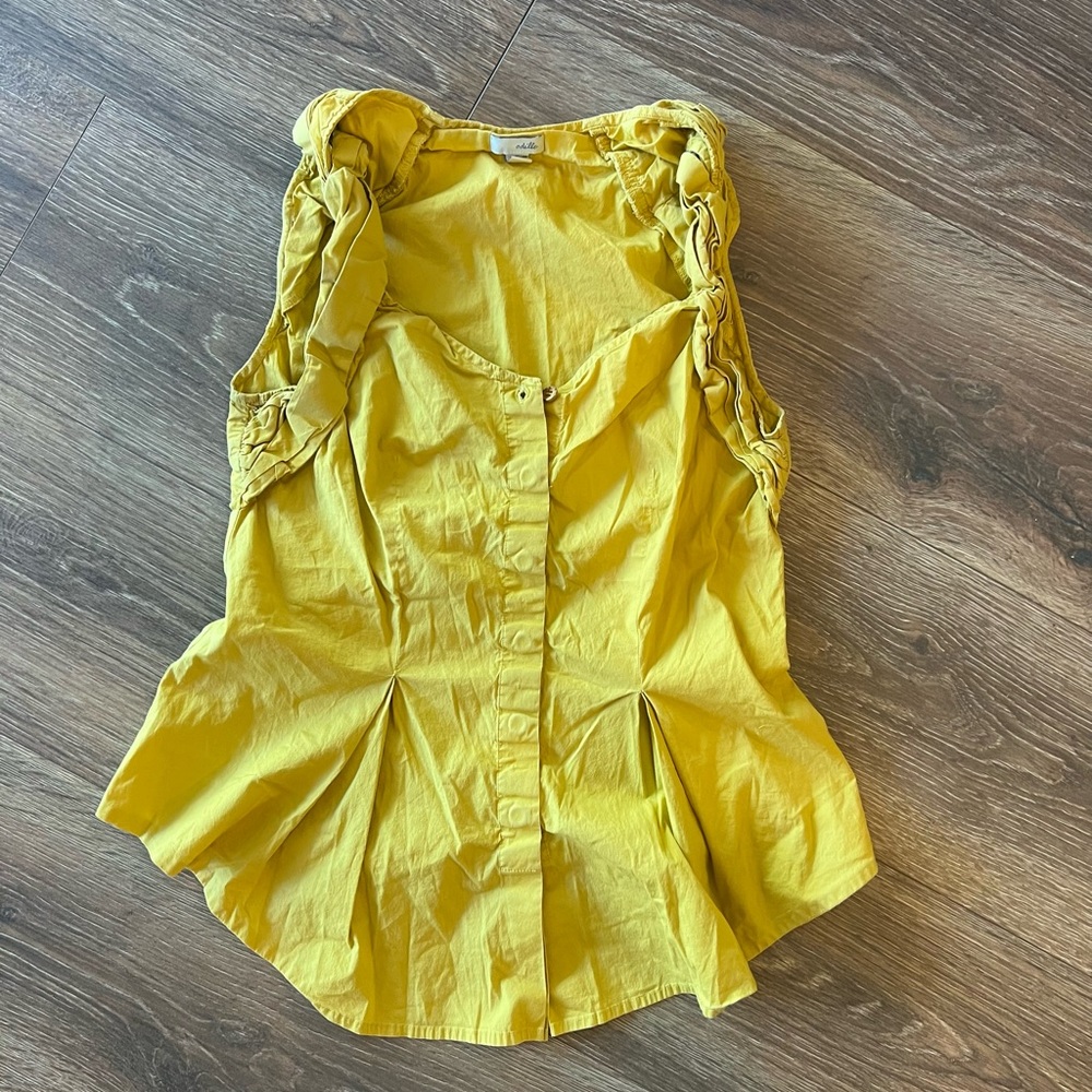 Anthropologie Yellow Blouse